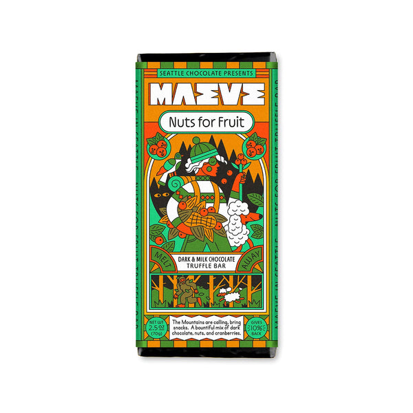 Maeve Chocolate Nuts For Fruit Truffle Bar | Made In Washington | PNW