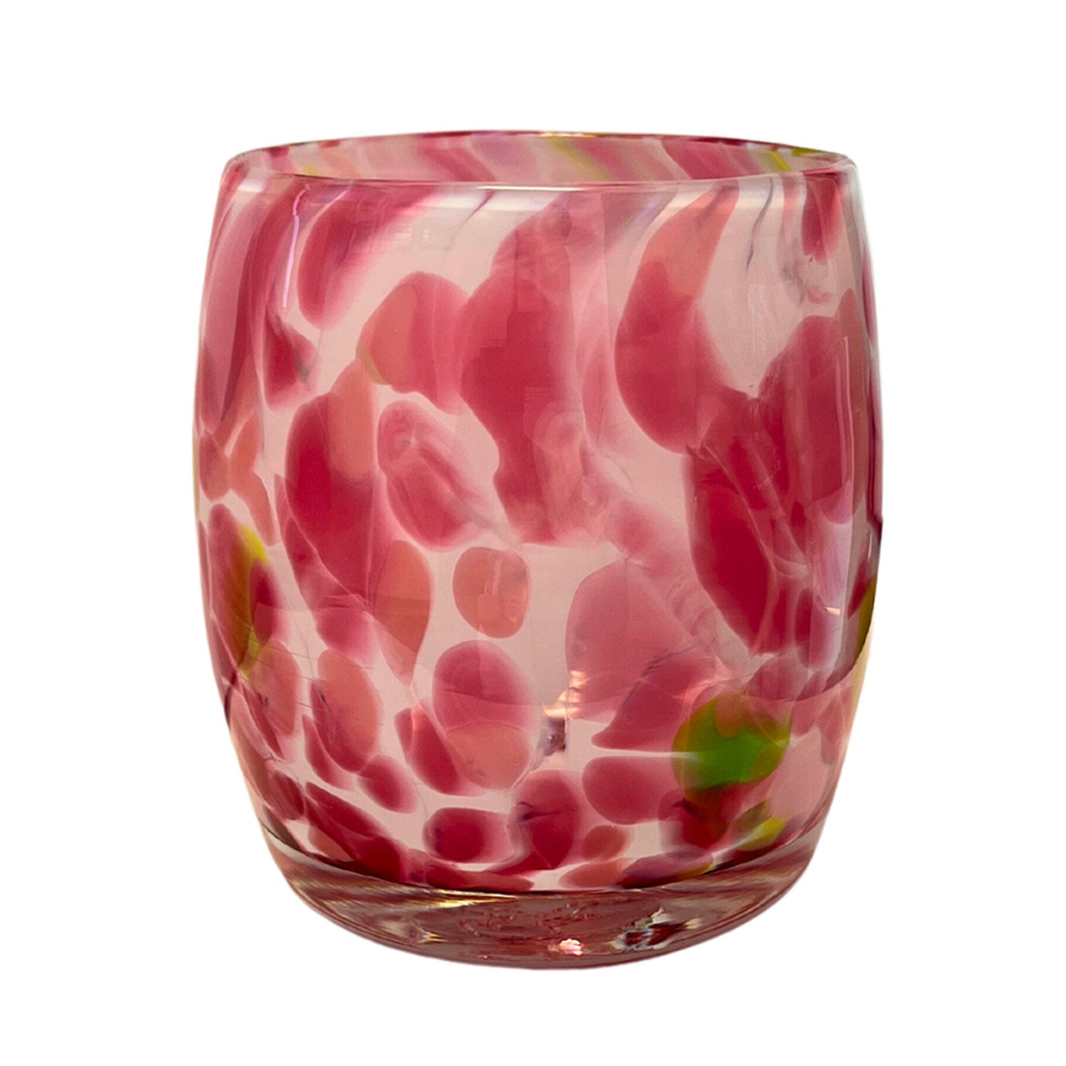 Frosted Hot Pink Glass Votive Cup