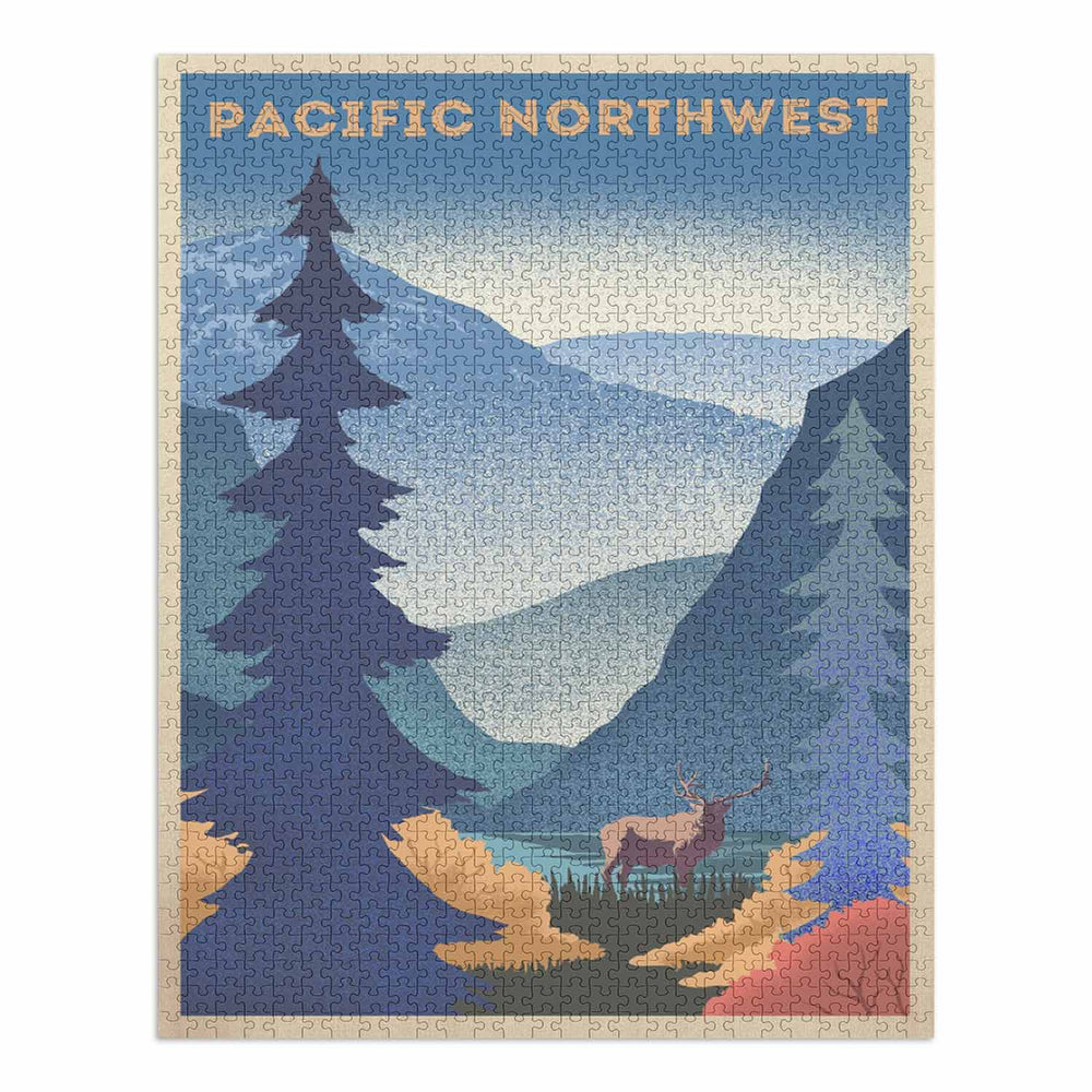 Lantern Press Puzzle Pacific Northwest | Made In Washington | Seattle Made Jigsaw Puzzles