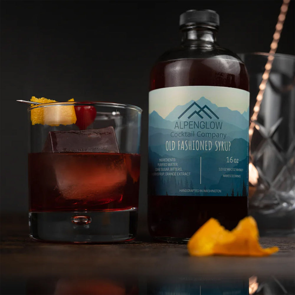 Alpenglow Old Fashioned Cocktail Syrup | Made In Washington | Local Gifts for Bartenders