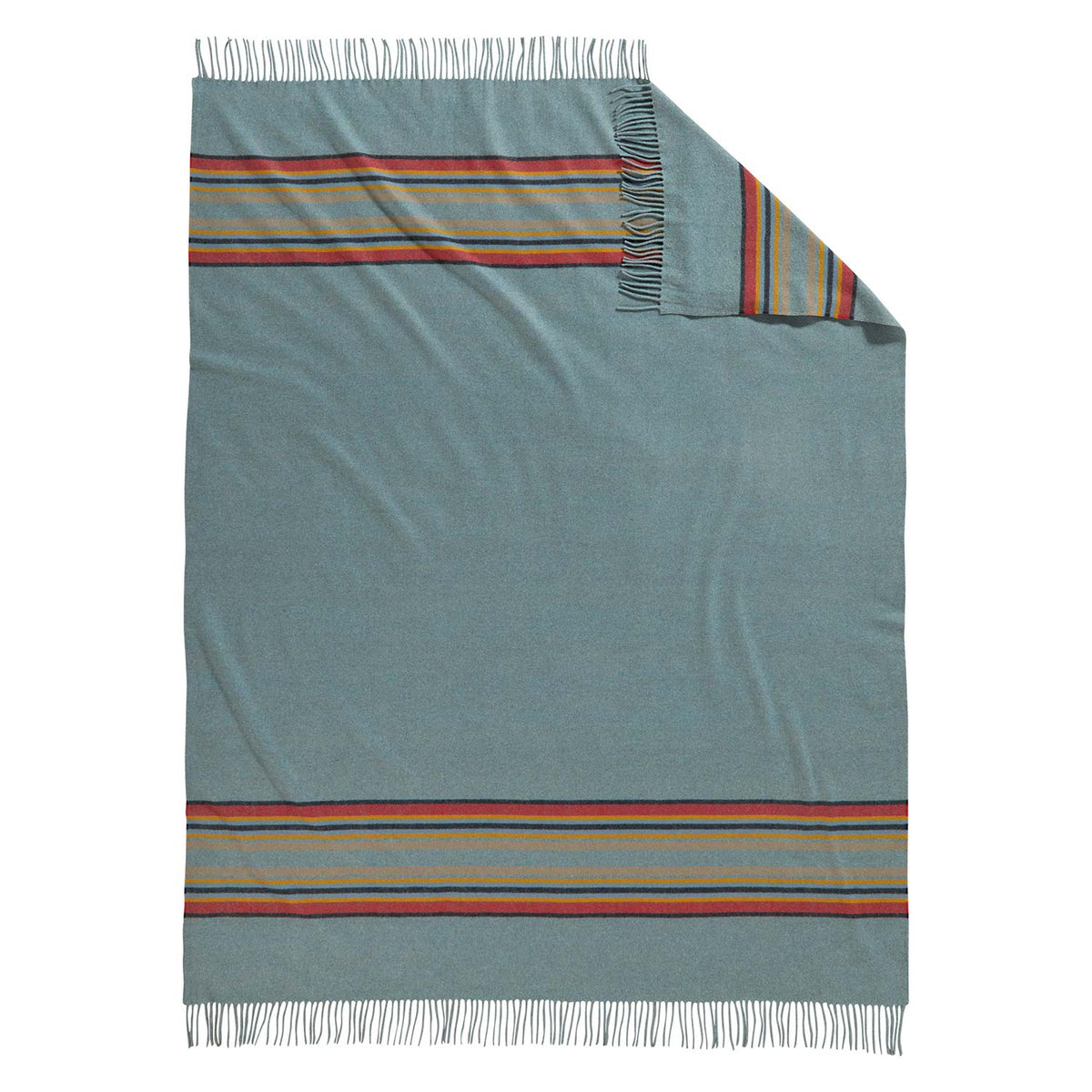 Blankets Pendleton 5th Ave Merino Throw Green Heather Made In