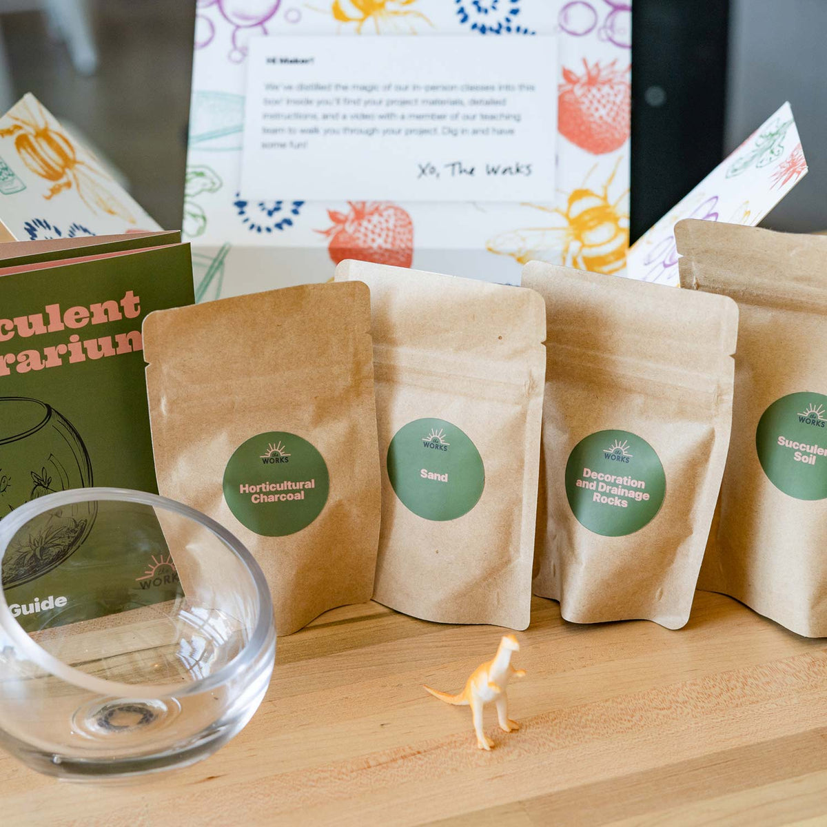 The Works Seattle Succulent Terrariums Kit made In Washington Grow