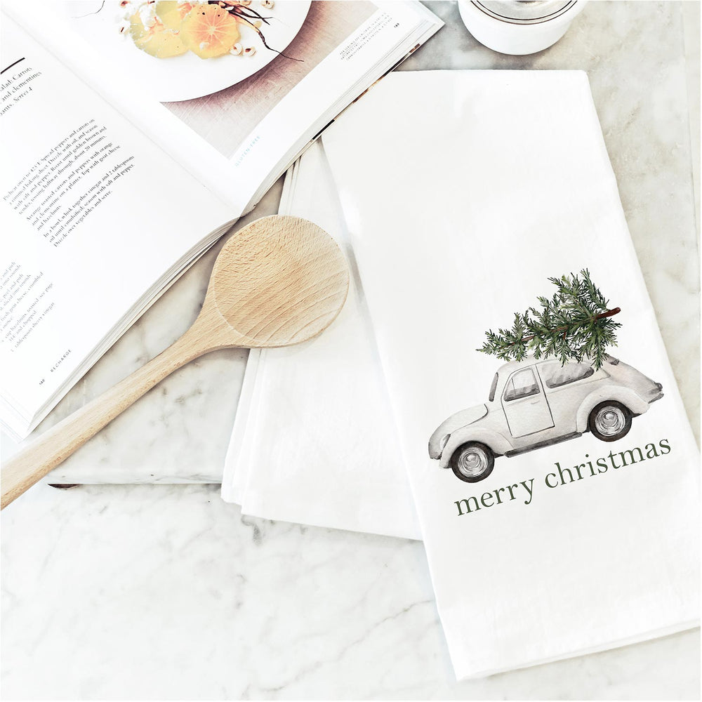 Porter Lane Home Merry Christmas Tea Towel | Made In Washington | Gifts For the Host
