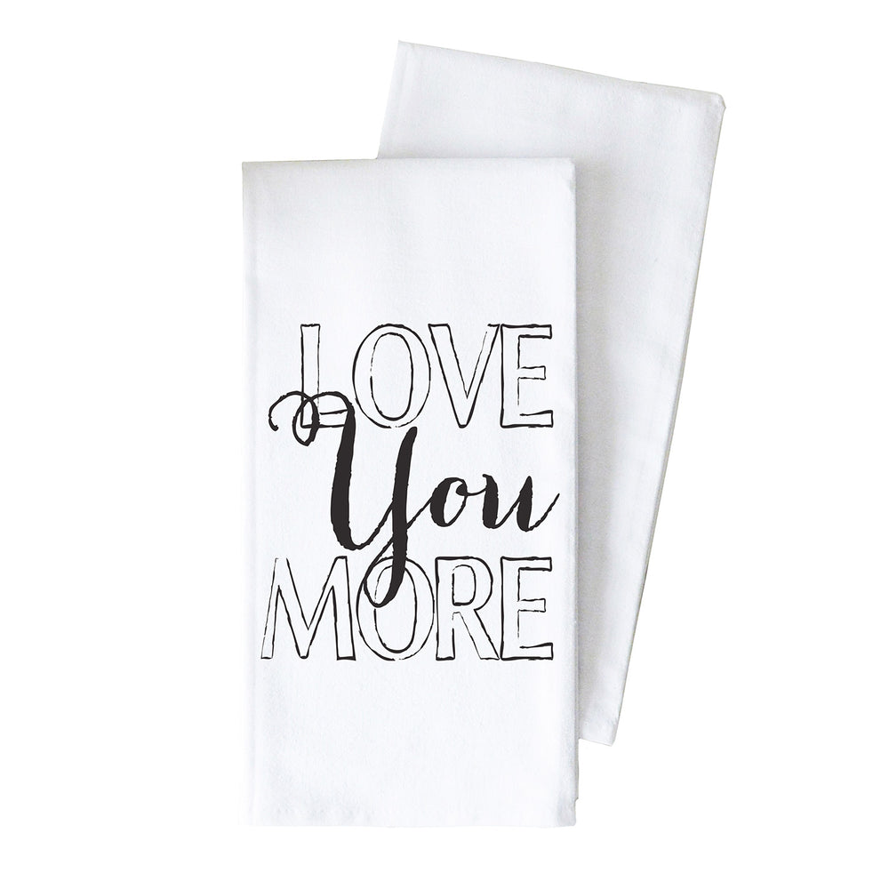 Porter Lane Home Love You More Towel | Made In Washington | Valentine's Day Kitchen Towels