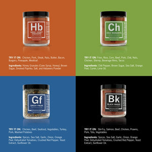 Spiceology BBQ Rub Gift Set 4 Glass Jars | Made in Washington | Home Cooked Meals