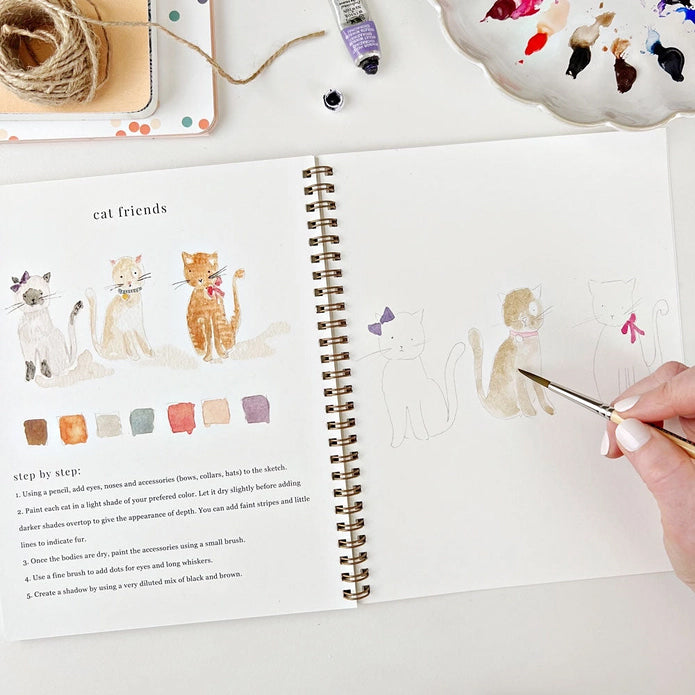 Animals Watercolor Workbook | Made In Washington | Step By Step Painting Book