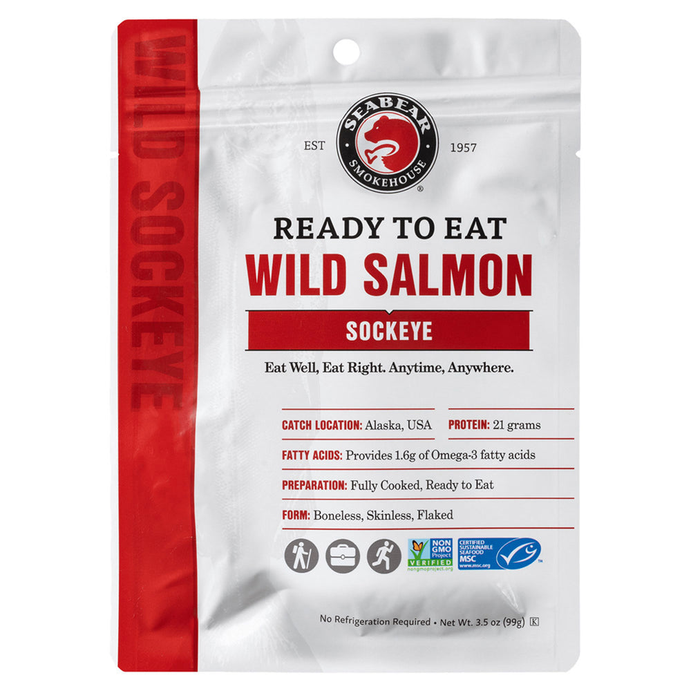 SeaBear Ready To Eat Wild Sockeye Salmon | Made In Washington