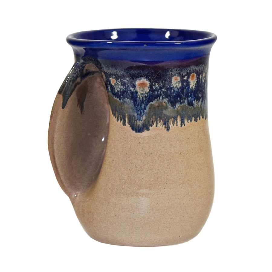 Clay in Motion Handwarmer Mug - Left Hand (Cobalt Canyon)