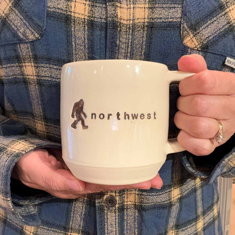 Fern Street Pottery Northwest Sasquatch City Mug | Made In Washington | Hand Thrown Pottery Mugs | Locally Made Coffee Mugs
