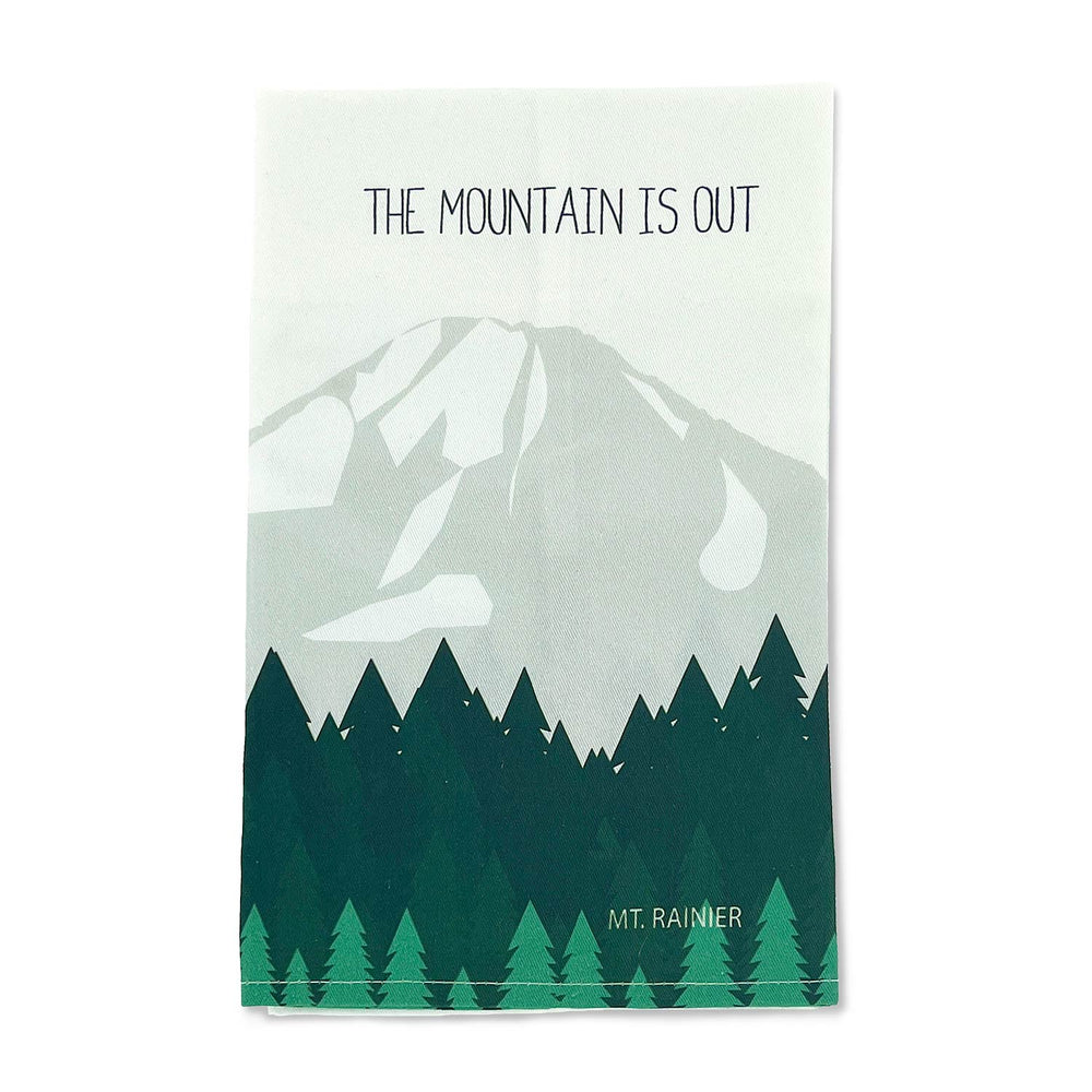 Buzzy The Mountain Is Out Kitchen Towel | Made In Washington | PNW Gifts
