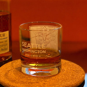 Narbo The Block Whiskey Glass | Made In Washington | Seattle Souvenir