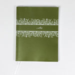 Sound & Circle Perfect Bound Notebook | Made In Washington | Green Floral Journal | Handmade Gifts From Tacoma, Washington