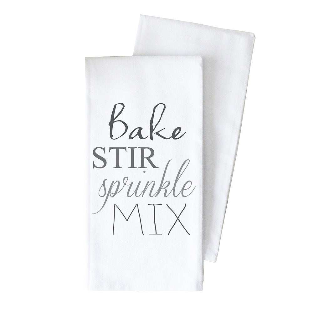 Porter Lane Home Bake Stir Sprinkle Mix Tea Towel | Made In Washington | Gifts For Bakers 