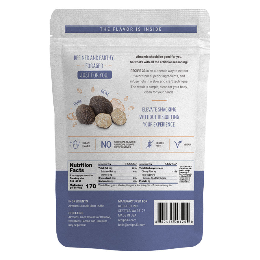 Recipe 33 Black Truffle Infused Almonds Food Snack Gifts Made in