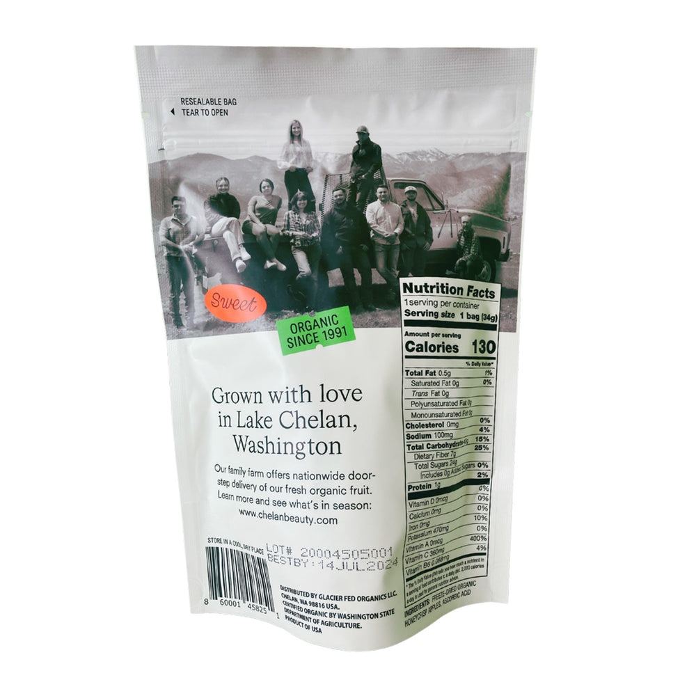 Chelan Beauty Organics Freeze-Dried Honeycrisp Apples | Made In Washington | Healthy Snacks | Food Gifts From Lake Chelan