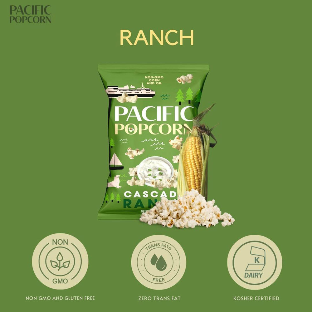 Jaspen's Pacific Popcorn Cascade Ranch | Made In Washington | Locally Made Movie Snacks