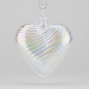Glass Eye Studio Birthstone Heart | Made in Washington | April Birthdays Diamond
