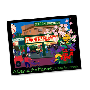 
            
                Load image into Gallery viewer, A Day At The Market by Sara Anderson | Made In Washington | Local Book About Seattle&amp;#39;s Pike Place  Market
            
        