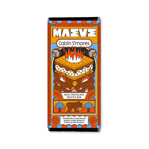 Maeve Gourmet Chocolate Cabin S'mores Truffle Bar | Made In Washington | PNW Candy Bar | Local Gifts From Seattle 