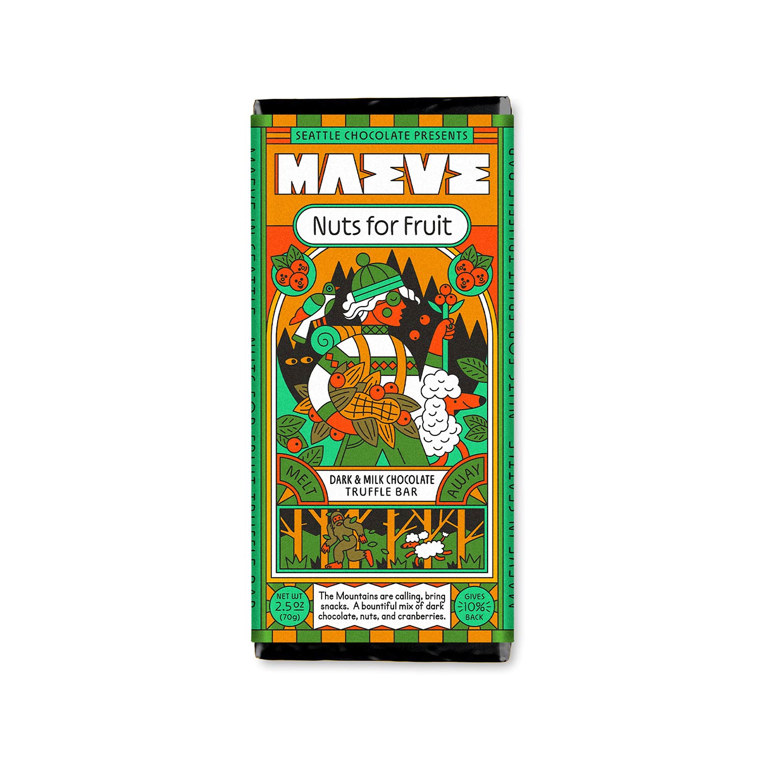 Maeve Chocolate Nuts For Fruit Truffle Bar | Made In Washington | PNW