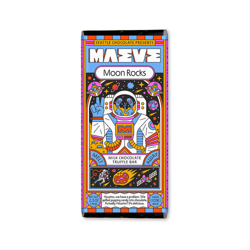 Maeve Gourmet Chocolate Moon Rocks Truffle Bars | Made In Washington | Outer Space Gifts | Local Gifts From The Pacific Northwest