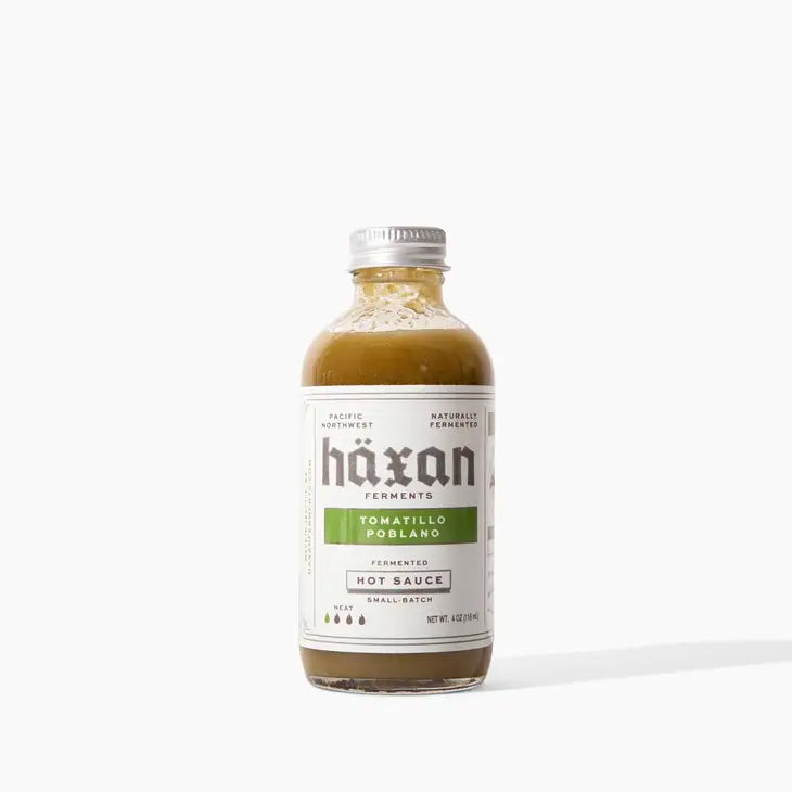Haxan Ferments Tomatillo Poblano Hot Sauce | Made In Washington | Gifts for Foodies