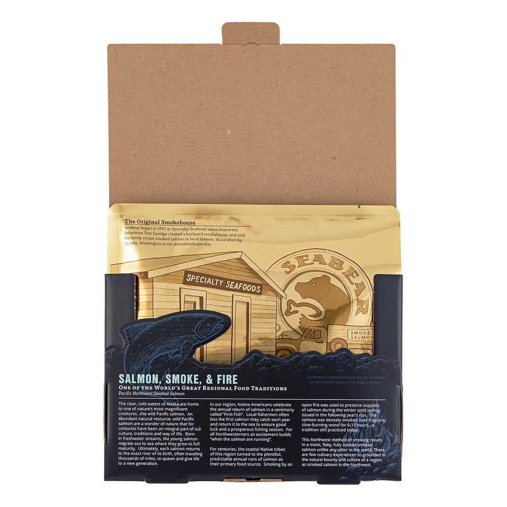 SeaBear Smoked Wild Salmon Trio Gift Box | Made In Washington Gifts | Regional Foods From The Pacific Northwest.