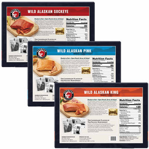 SeaBear Smoked Wild Salmon Trio Gift Box | Made In Washington Gifts | Gifts For Salmon Lovers From The Pacific Northwest.
