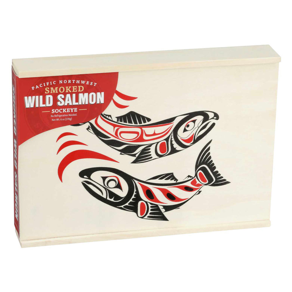 SeaBear's Pacific Northwest Smoked Wild Sockeye Salmon Totem Gift Box