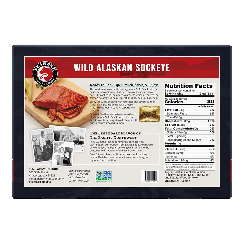 SeaBear's Seattle Smoked Wild Sockeye Salmon | Made In Washington | Local Anacortes Salmon Gifts