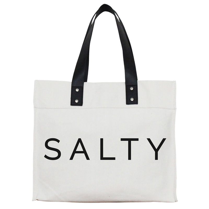 canvas tote bag travel Salty Market Tote Cognac