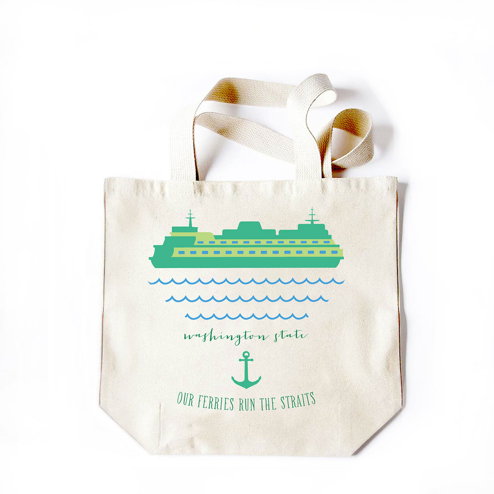 Potluck Press - Our Ferries Run The Straits Canvas Tote