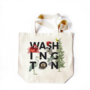 Potluck Press Washington Canvas Tote | Made In Washington | Local Tote Bags | Shopping Bags