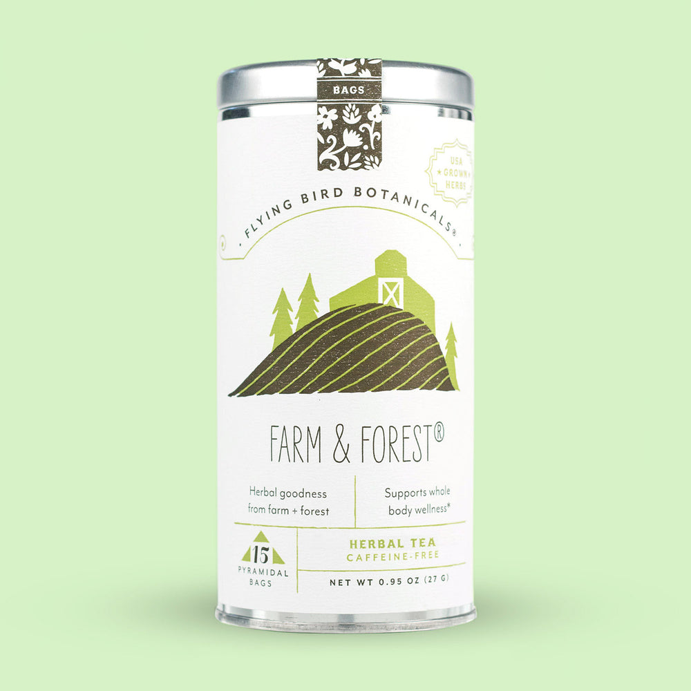 Flying Bird Botanicals Farm & Forest Tea Bags | Made In Washington | Herbal Teas from Washington State