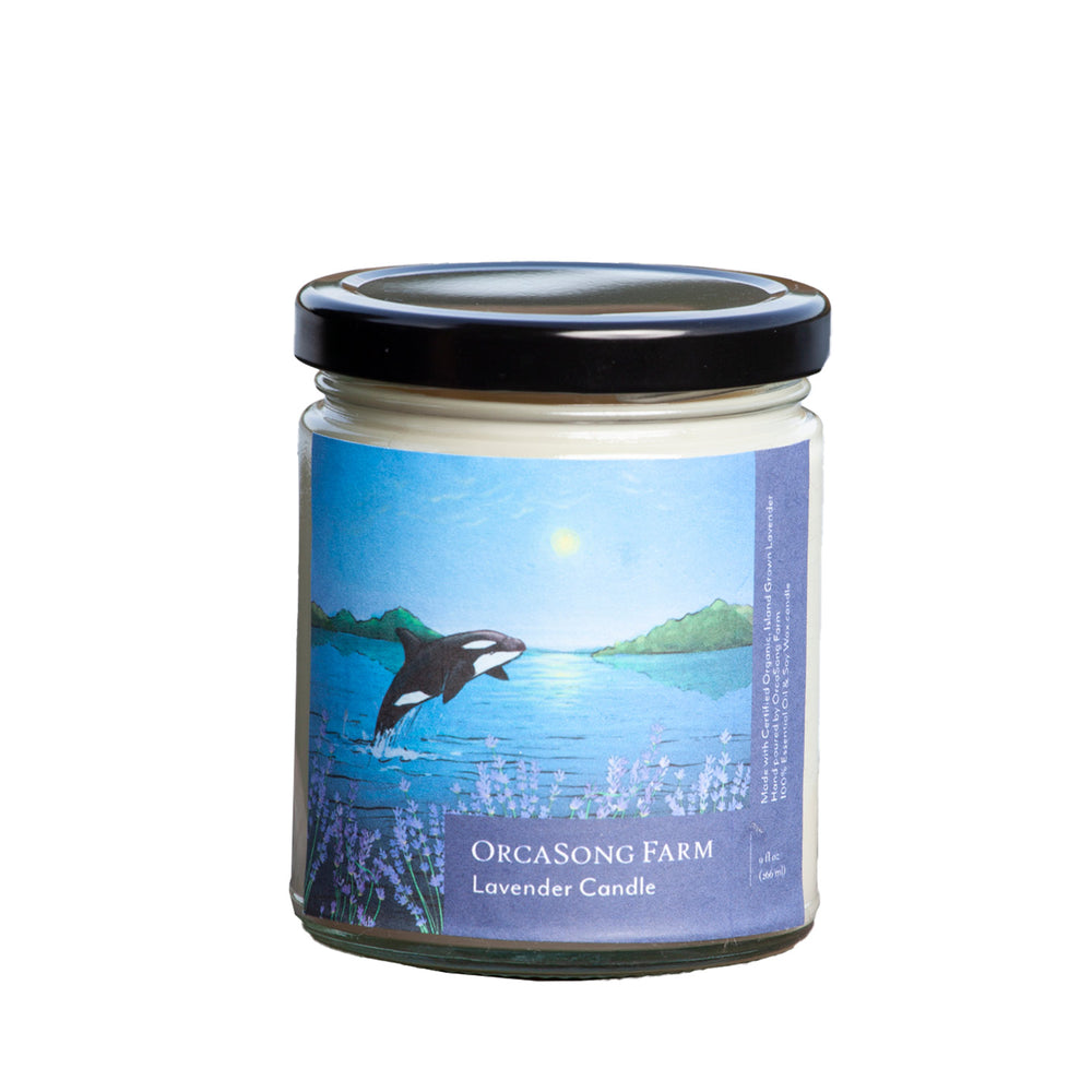 OrcaSong Farm Orca Lavender Soy Candle | Made In Washington | Locally made candle gifts