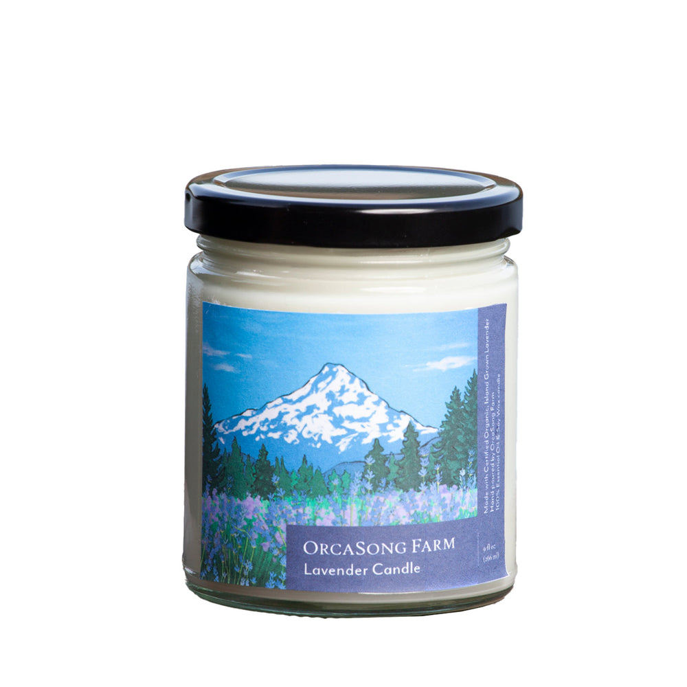 
            
                Load image into Gallery viewer, Locally Made Candles | OrcaSong Farm Mountain Lavender Soy Candle | Made In Washington | From Orcas Island
            
        