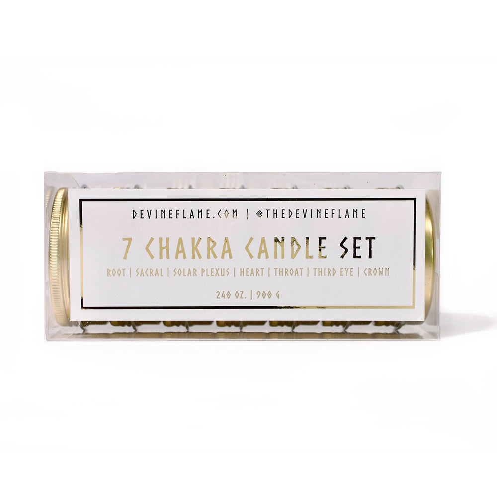 Devine Flame 7 Chakra Candle Set | Made In Washington | Yoga Meditation Candle Gifts