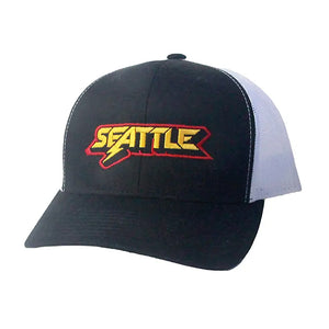 Seattle Viaduct | Seattle Metal 2-Tone Trucker Hats | Made In Washington | Ballcaps Designed and Printed Locally in Seattle