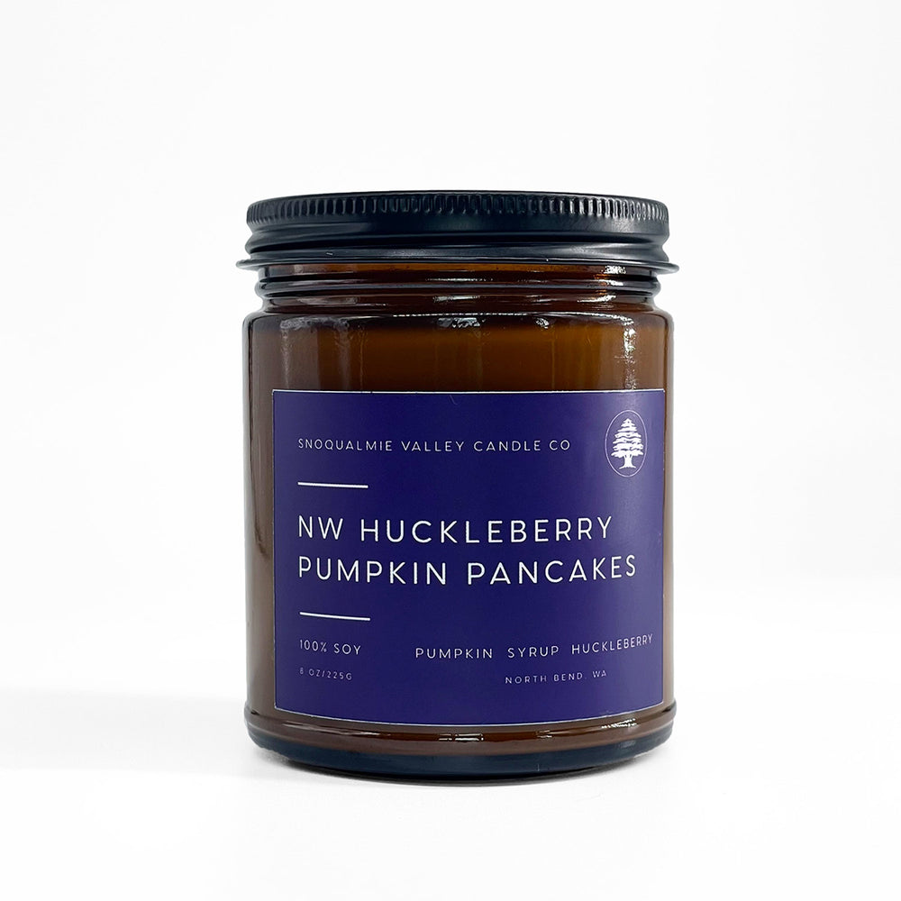 Snoqualmie NW Huckleberry Pumpkin Pancakes Candle | Made in Washington | Gifts For Candle Lovers