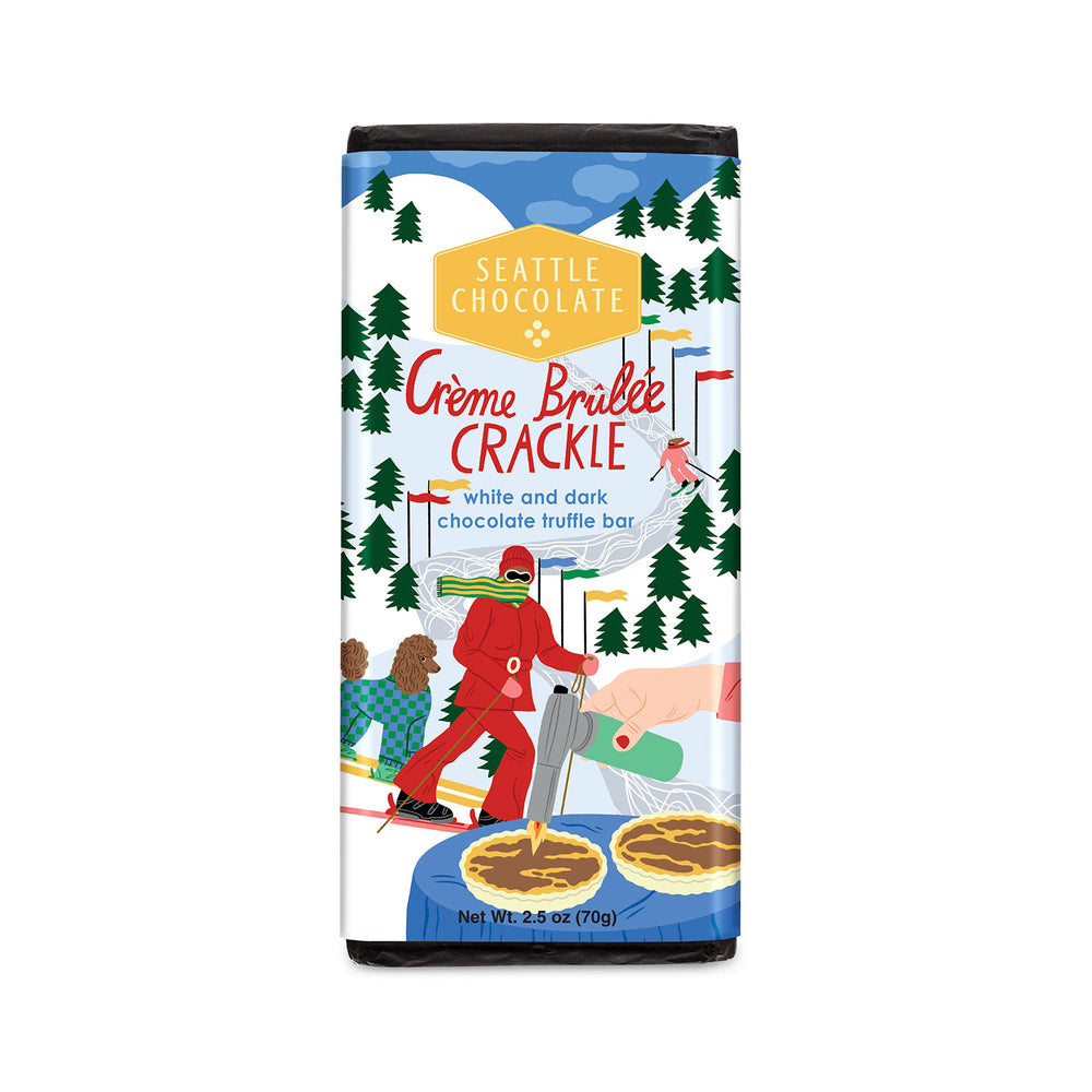 Seattle Chocolate Crème Brûlée Crackle Truffle Bar | Made In Washington | Local Chocolate Gifts