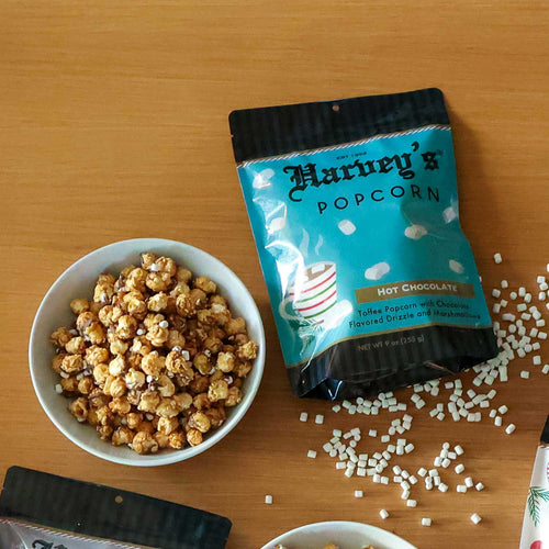 Harvey's Hot Chocolate Popcorn | Made In Washington | Locally Made Holiday Popcorn Gifts