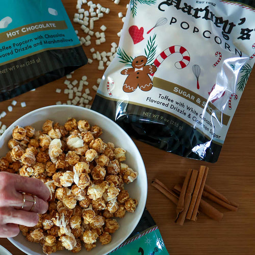 Harvey's Sugar & Spice Popcorn | Made In Washington | Christmas Popcorn | Locally Made Food Gifts