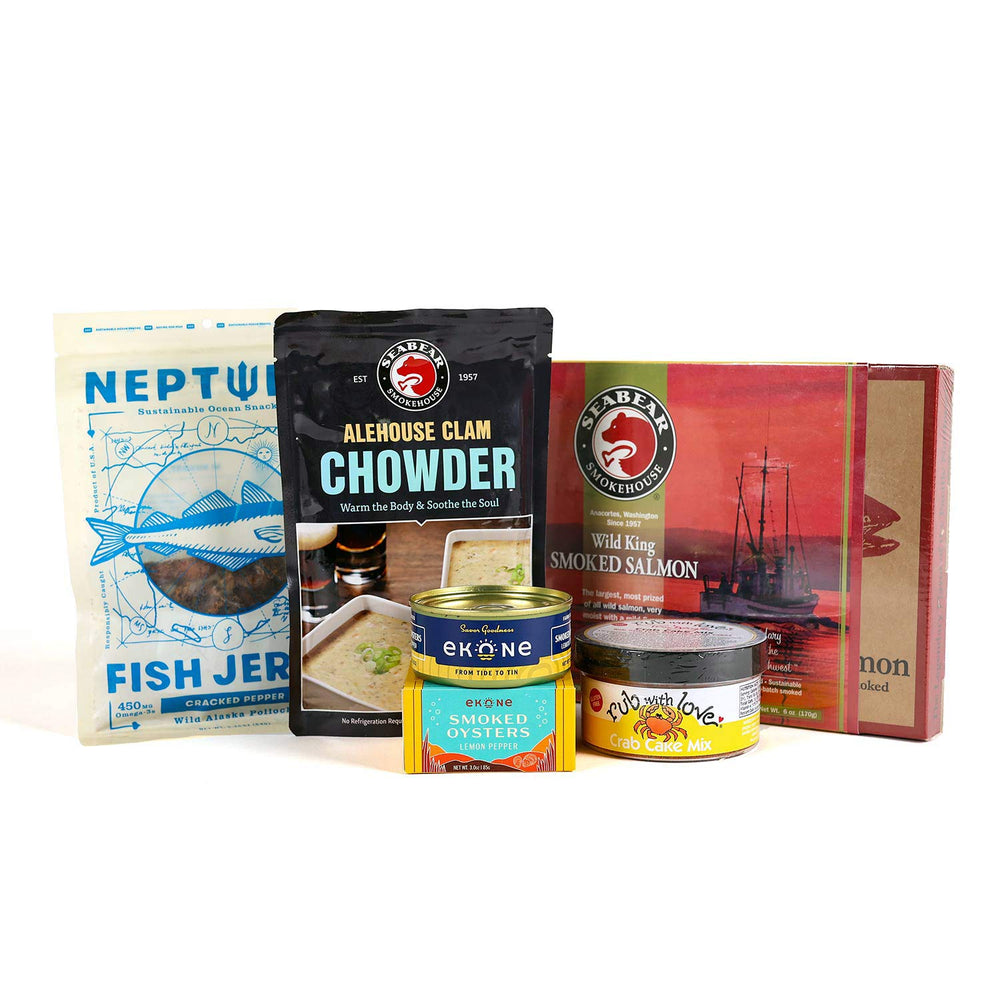 Seafood Lover Gift Set | Made In Washington | Local Ocean Delicacies Gift Basket Set