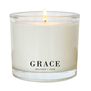 
            
                Load image into Gallery viewer, Porter Lane Home Grace Candle | Made In Washington | Wood Sage + Sea Salt Hand Poured Candles
            
        