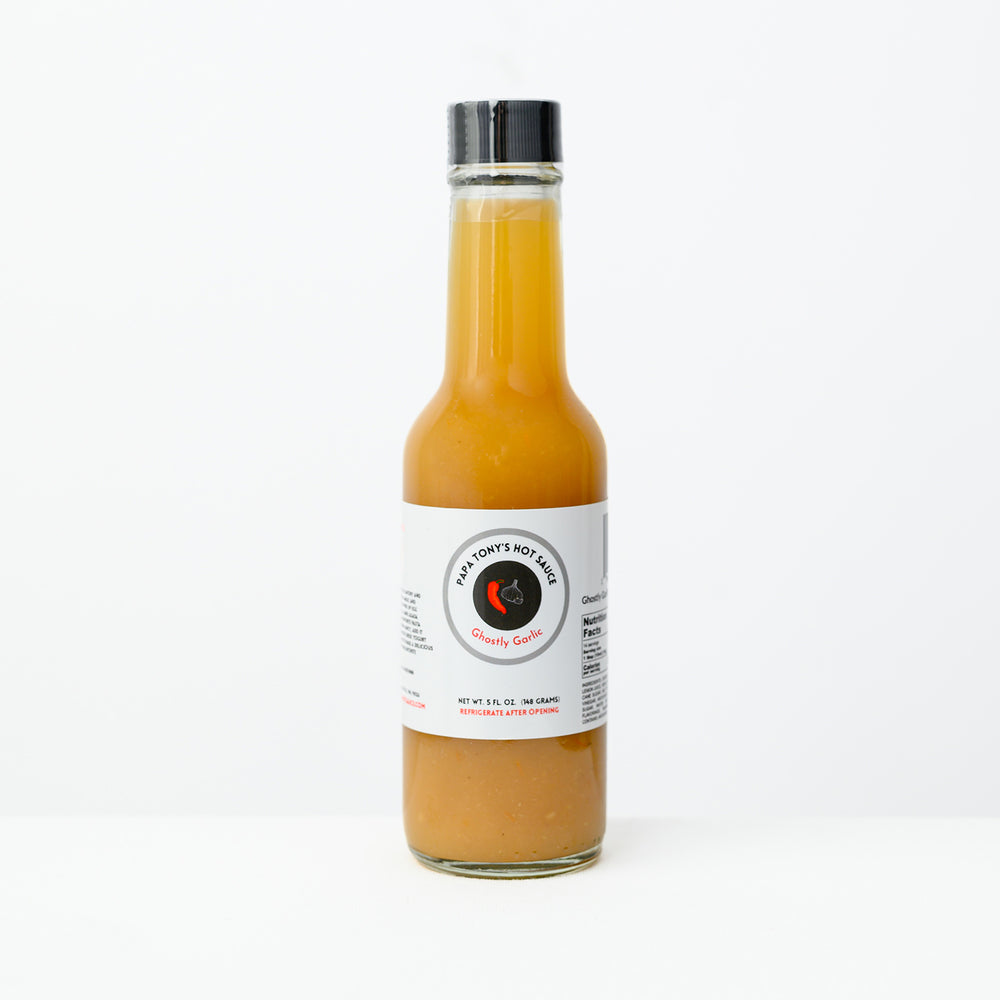 Papa Tony's Ghostly Garlic Hot Sauce | Made In Washington | Spicy Local Gift | Pepper Heads