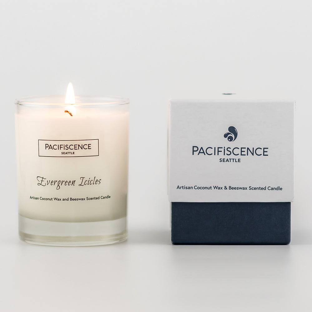 PACIFISCENCE Candles Evergreen Icicles Fir Citrus | Made In Washington | Handcrafted Candles