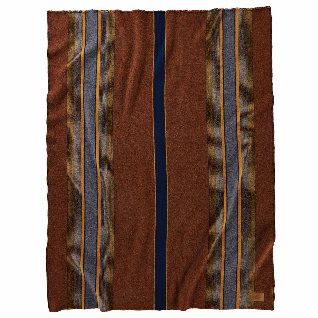 Pendleton yakima camp thick warm wool indoor outdoor striped throw blanket outlet