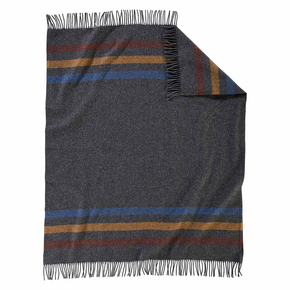 Pendleton Eco Wise Washable Throw Oxford Stripe | Made In Washington | Wool Housewarming Gifts