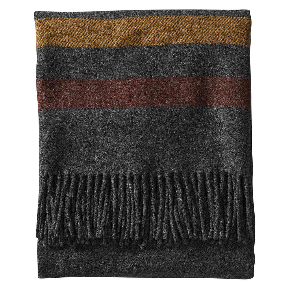 Pendleton Eco Wise Washable Throw Oxford Stripe | Made In Washington | Washougal Cozy Blankets 