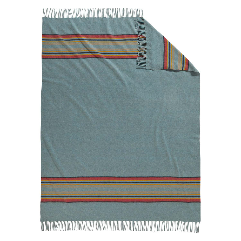 
            
                Load image into Gallery viewer, Pendleton 5th Ave Merino Throw Green Heather | Made In Washington | Cozy Blanket Gifts
            
        